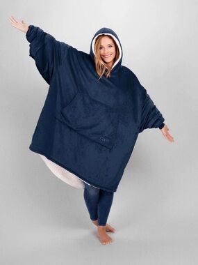 “The Comfy” Oversized Hoodie Blanket - Navy Blue